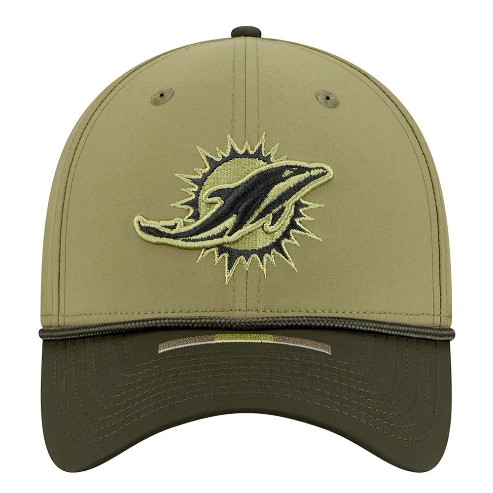 Miami Dolphins New Era 2025 Salute to Service 39THIRTY Flex Hat - Green Hats