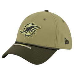 Miami Dolphins New Era 2025 Salute to Service 39THIRTY Flex Hat - Green Hats