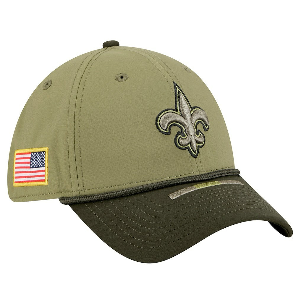 New Orleans Saints New Era 2025 Salute to Service 39THIRTY Flex Hat - Green Hats