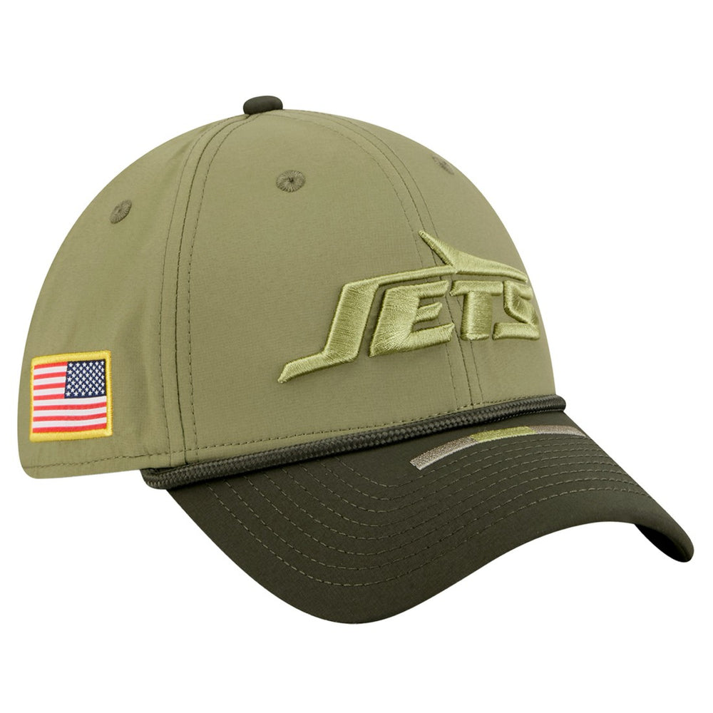 New York Jets New Era 2025 Salute to Service 39THIRTY Flex Hat - Green Hats