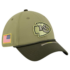 Kansas City Chiefs New Era 2025 Salute to Service 39THIRTY Flex Hat - Green Hats
