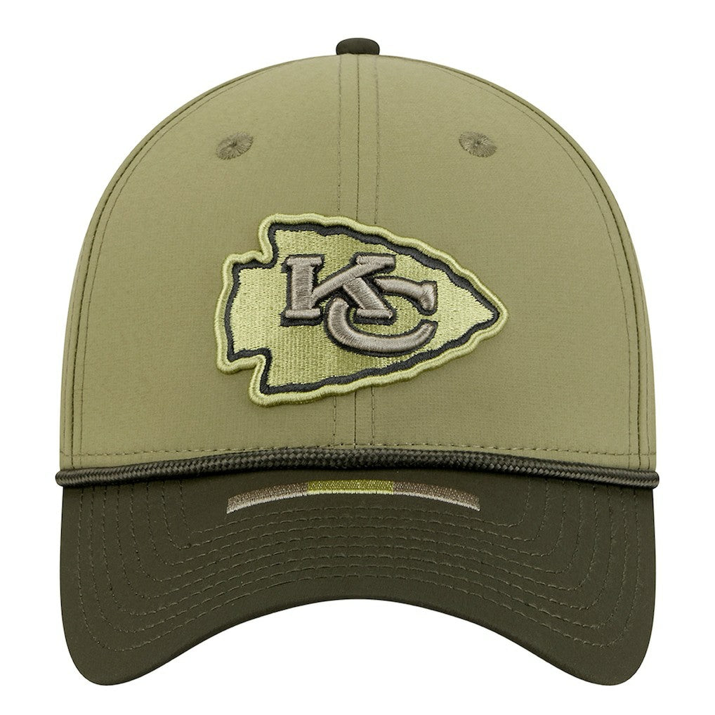 Kansas City Chiefs New Era 2025 Salute to Service 39THIRTY Flex Hat - Green Hats