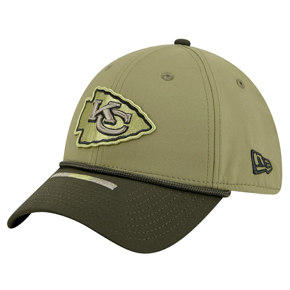 Kansas City Chiefs New Era 2025 Salute to Service 39THIRTY Flex Hat - Green Hats