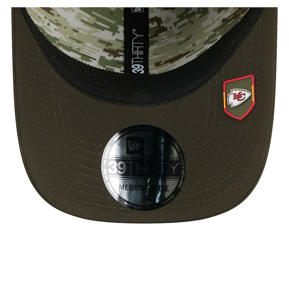 Kansas City Chiefs New Era 2025 Salute to Service 39THIRTY Flex Hat - Green Hats