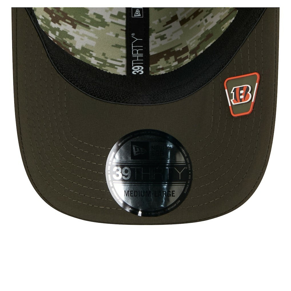 Cincinnati Bengals New Era 2025 Salute to Service 39THIRTY Flex Hat - Green Hats