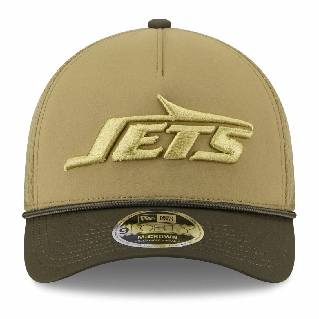 New York Jets New Era 2025 Salute to Service 9FORTY A-Frame M-Crown Adjustable Hat - Green Hats