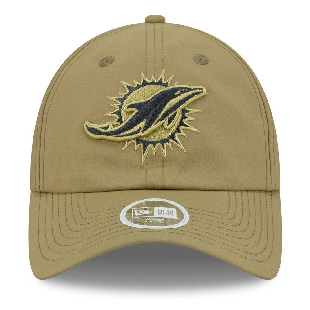 Miami Dolphins New Era Women's 2025 Salute to Service Pony Tail Adjustable Hat - Green Hats