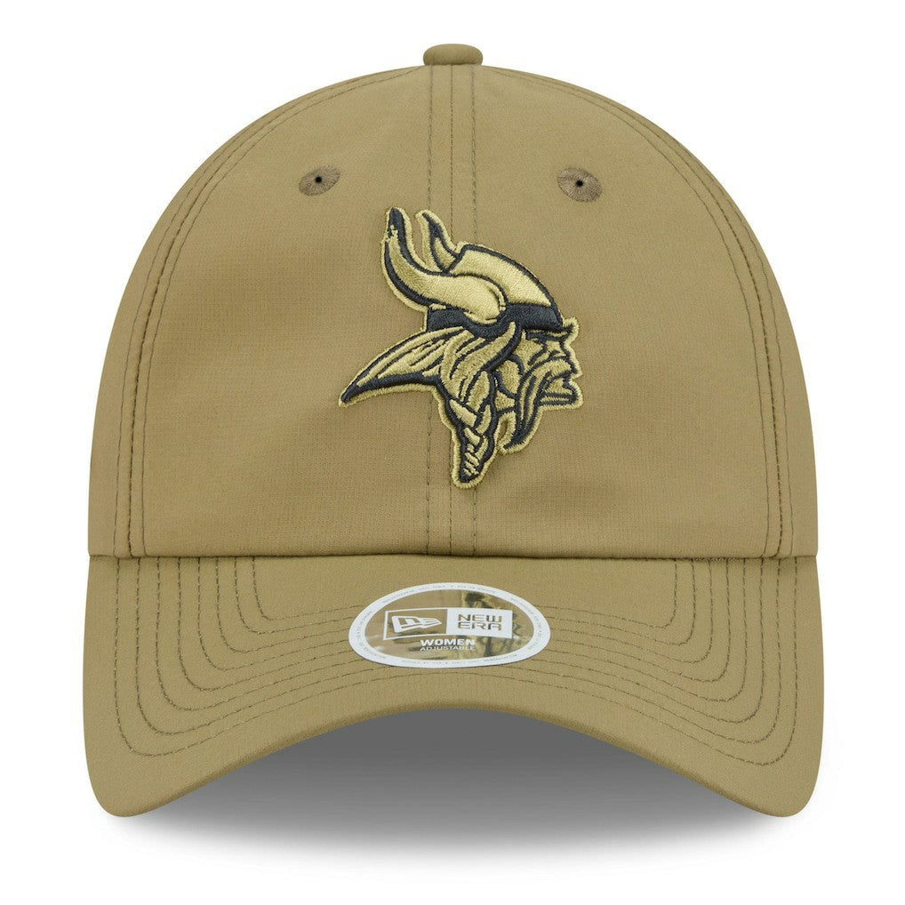 Minnesota Vikings New Era Women's 2025 Salute to Service Pony Tail Adjustable Hat - Green Hats