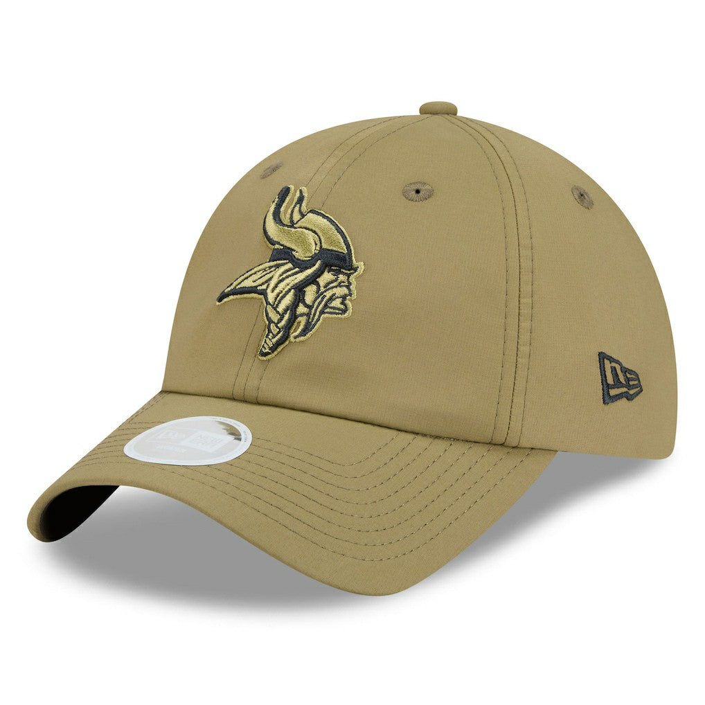 Minnesota Vikings New Era Women's 2025 Salute to Service Pony Tail Adjustable Hat - Green Hats