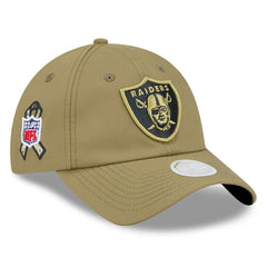 Las Vegas Raiders New Era Women's 2025 Salute to Service Pony Tail Adjustable Hat - Green Hats