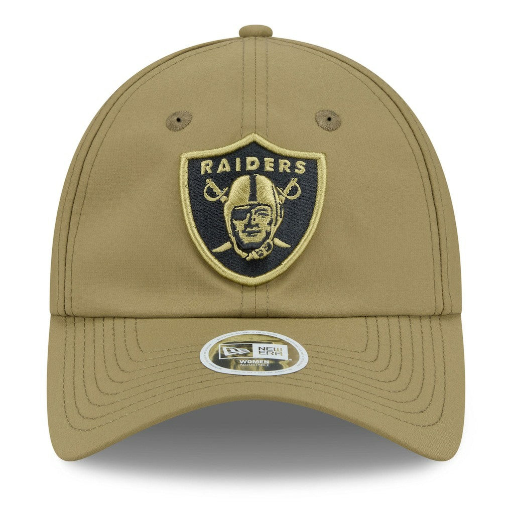 Las Vegas Raiders New Era Women's 2025 Salute to Service Pony Tail Adjustable Hat - Green Hats