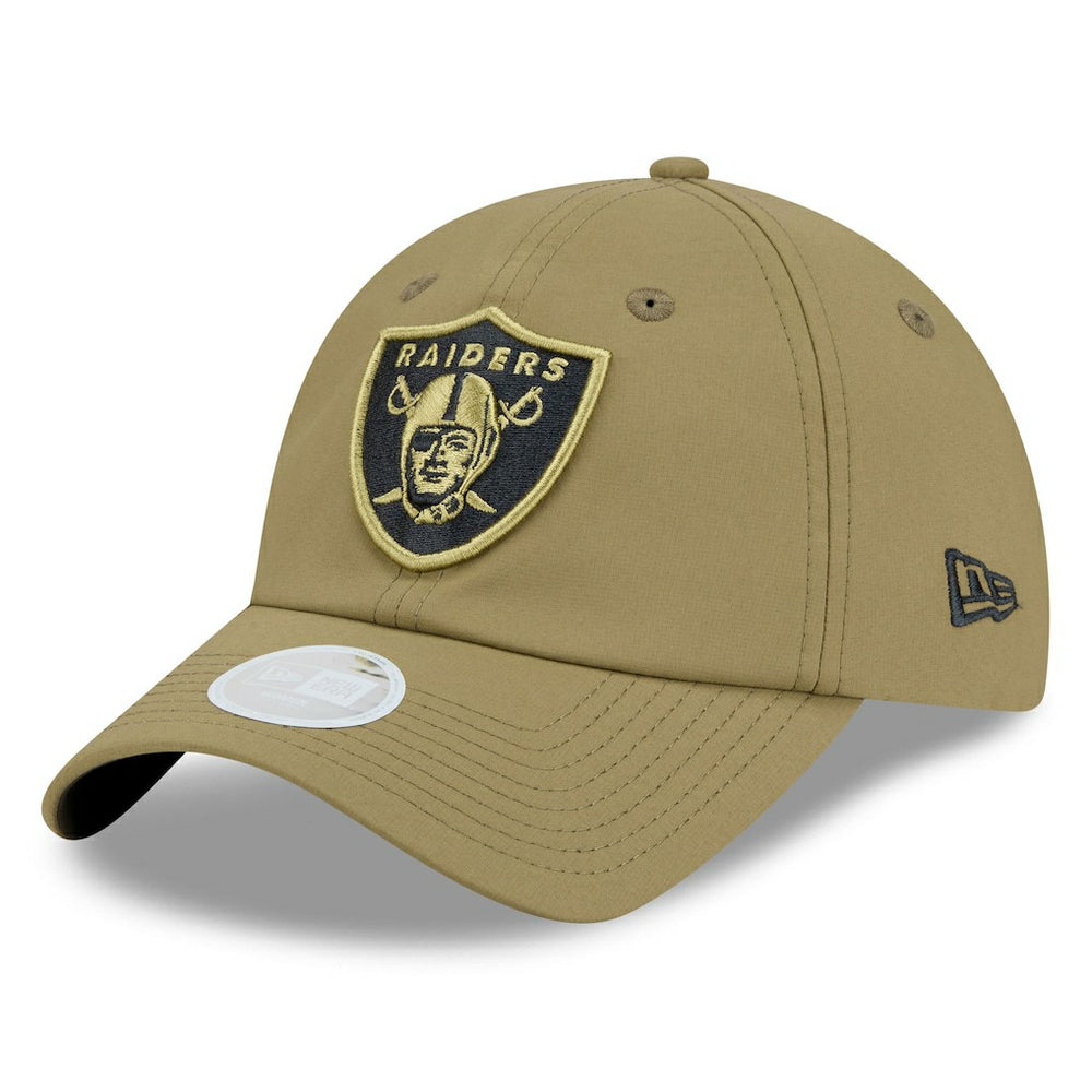 Las Vegas Raiders New Era Women's 2025 Salute to Service Pony Tail Adjustable Hat - Green Hats