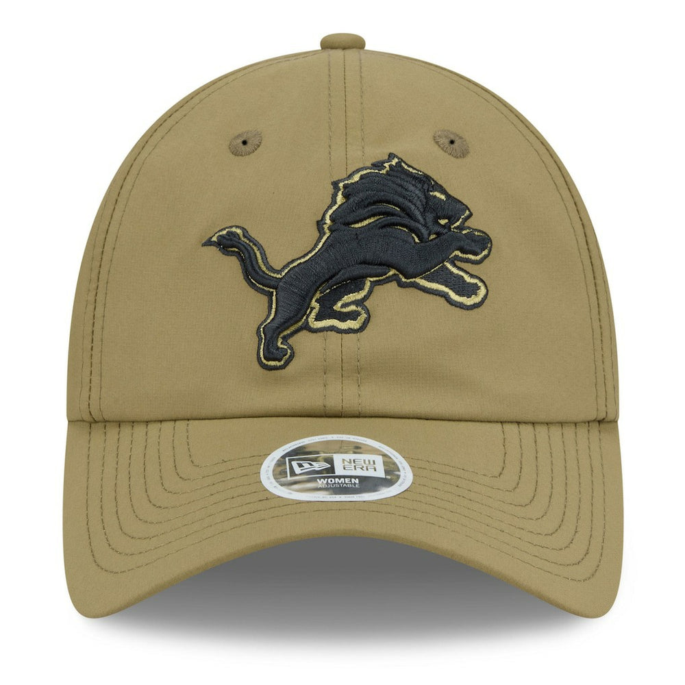 Detroit Lions New Era Women's 2025 Salute to Service Pony Tail Adjustable Hat - Green Hats