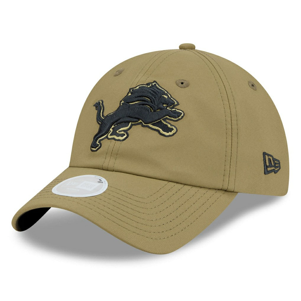 Detroit Lions New Era Women's 2025 Salute to Service Pony Tail Adjustable Hat - Green Hats