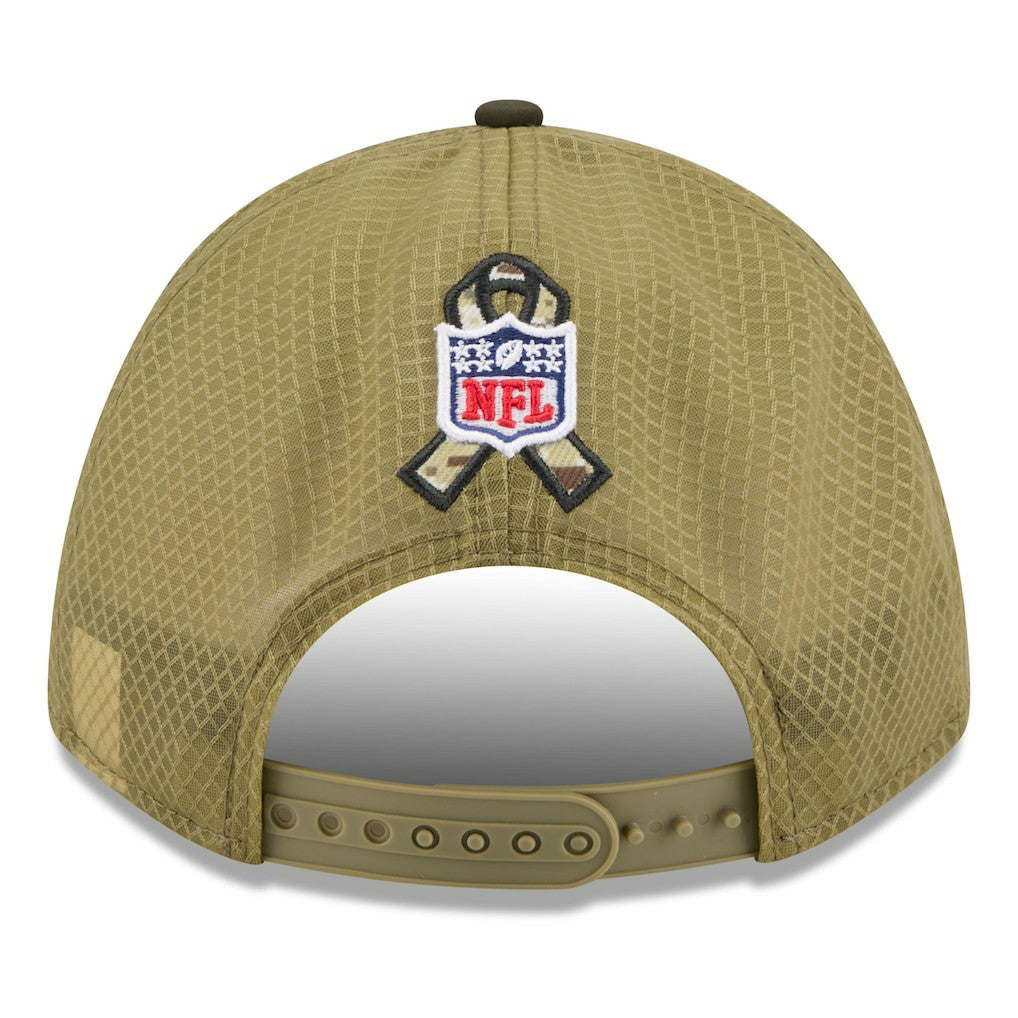 Kansas City Chiefs New Era Youth 2025 Salute to Service 9FORTY A-Frame Adjustable Hat - Green/Dark Green Hats
