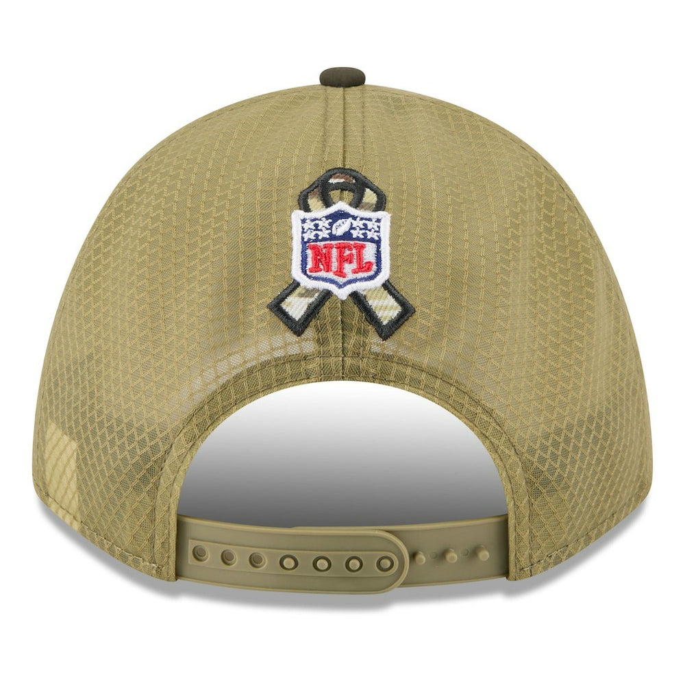 Miami Dolphins New Era Youth 2025 Salute to Service 9FORTY A-Frame Adjustable Hat - Green/Dark Green Hats