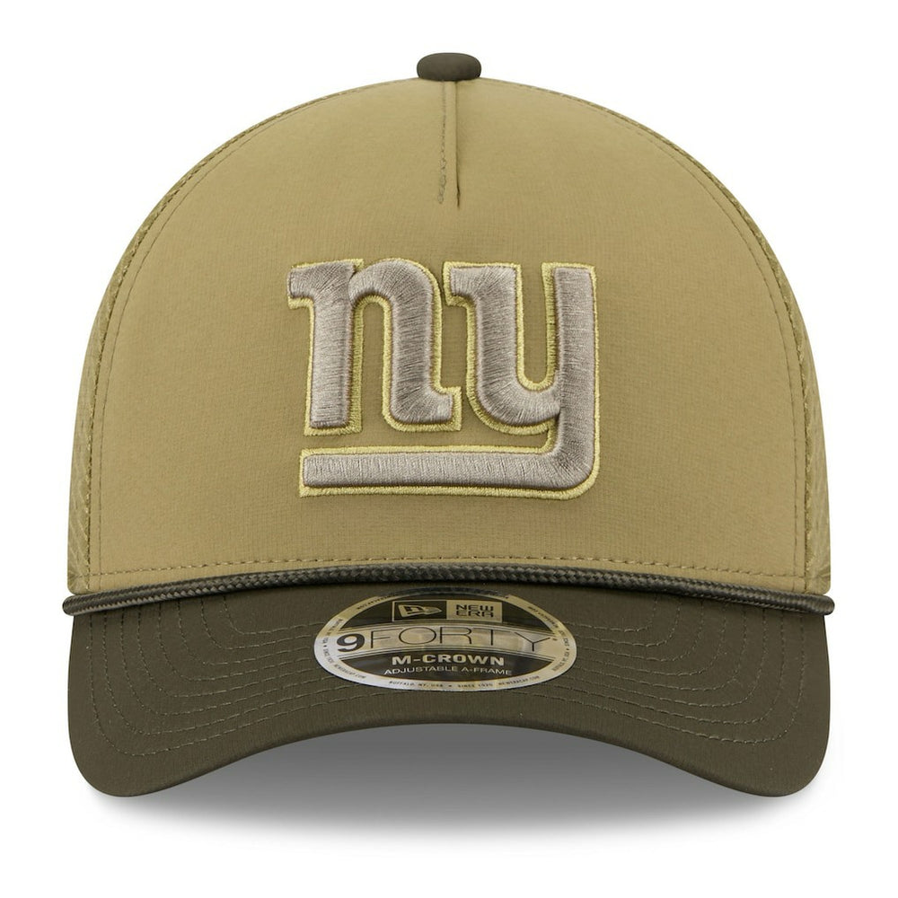 New York Giants New Era Youth 2025 Salute to Service 9FORTY A-Frame Adjustable Hat - Green/Dark Green Hats