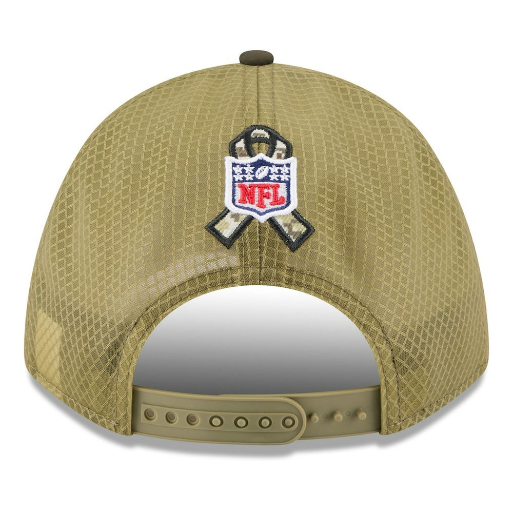 New York Giants New Era Youth 2025 Salute to Service 9FORTY A-Frame Adjustable Hat - Green/Dark Green Hats