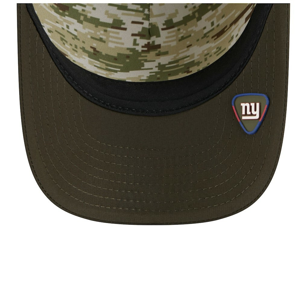 New York Giants New Era Youth 2025 Salute to Service 9FORTY A-Frame Adjustable Hat - Green/Dark Green Hats
