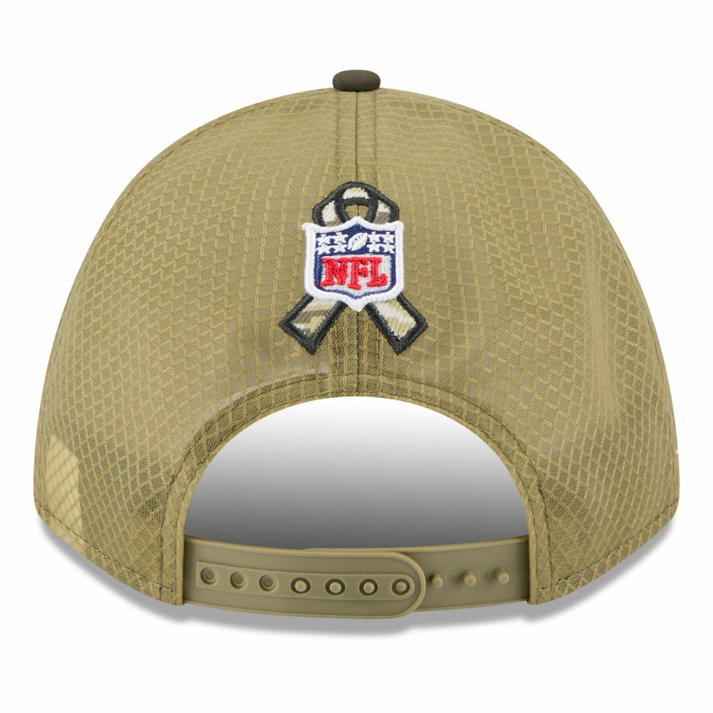 New York Jets New Era Youth 2025 Salute to Service 9FORTY A-Frame Adjustable Hat - Green/Dark Green Hats