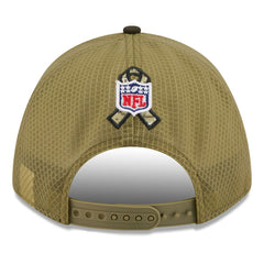 Philadelphia Eagles New Era Youth 2025 Salute to Service 9FORTY A-Frame Adjustable Hat - Green/Dark Green Hats