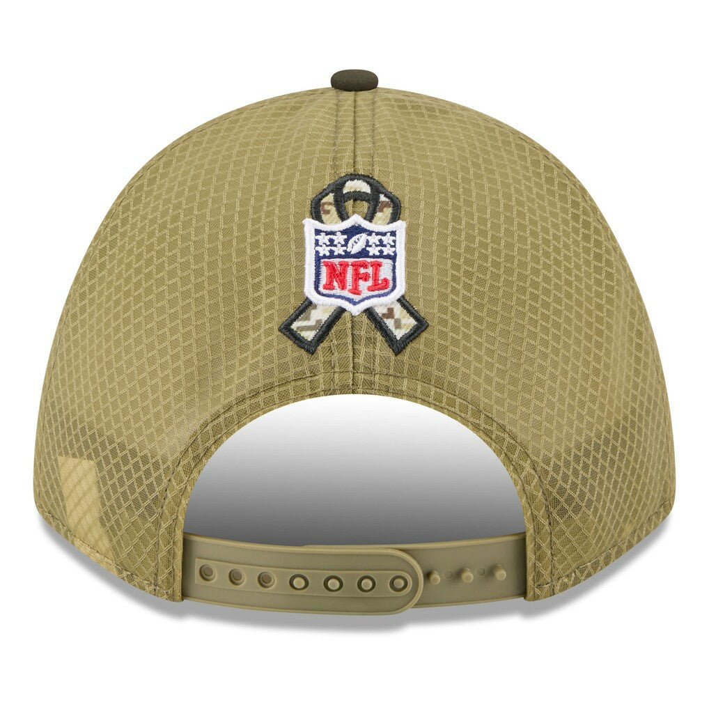Baltimore Ravens New Era Youth 2025 Salute to Service 9FORTY A-Frame Adjustable Hat - Green/Dark Green Hats
