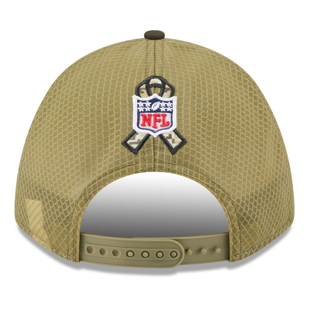 Baltimore Ravens New Era Youth 2025 Salute to Service 9FORTY A-Frame Adjustable Hat - Green/Dark Green Hats