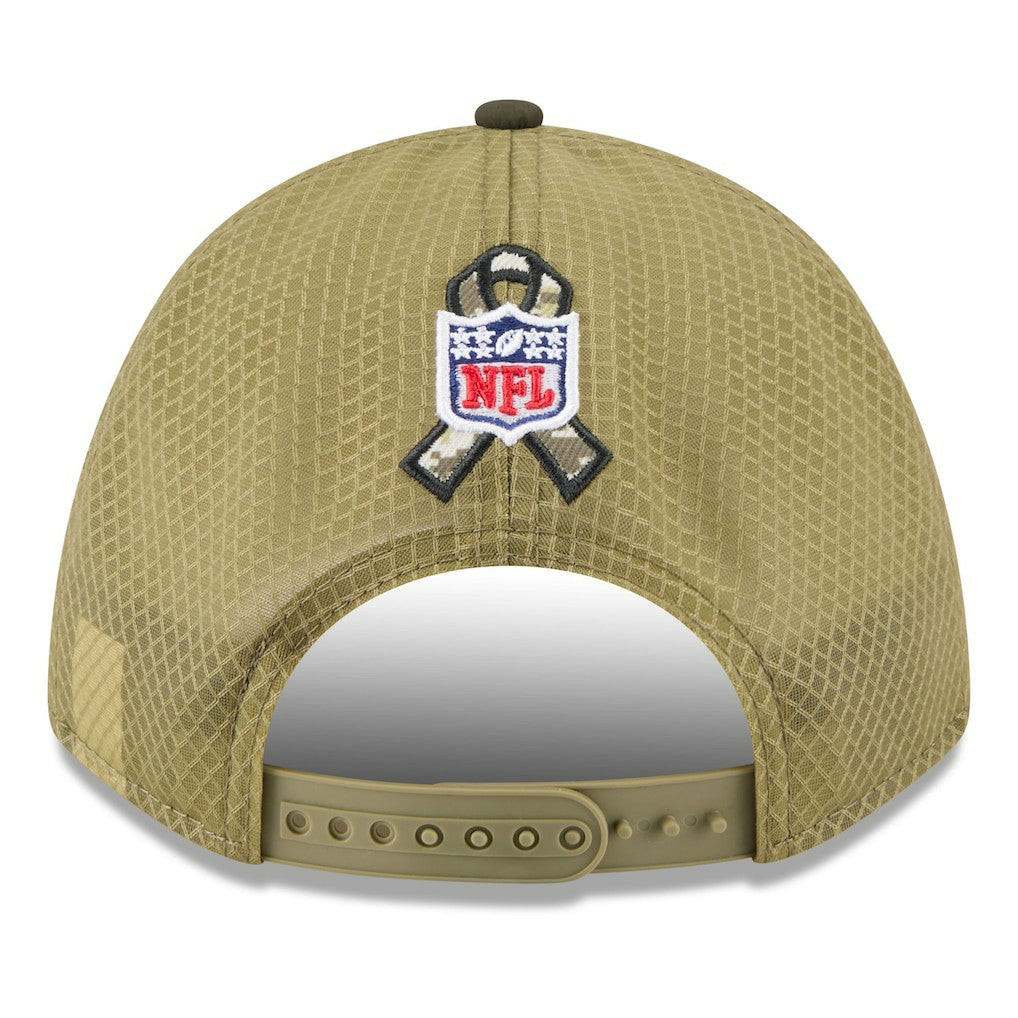 Cincinnati Bengals New Era Youth 2025 Salute to Service 9FORTY A-Frame Adjustable Hat - Green/Dark Green Hats