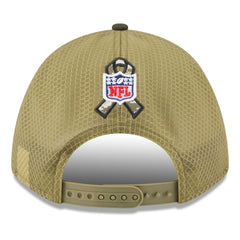 Cincinnati Bengals New Era Youth 2025 Salute to Service 9FORTY A-Frame Adjustable Hat - Green/Dark Green Hats