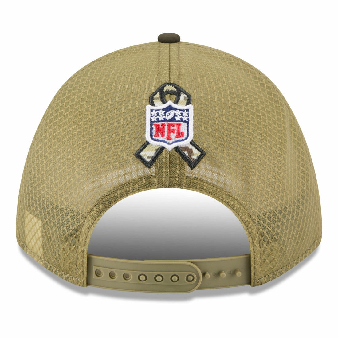 Houston Texans New Era Youth 2025 Salute to Service 9FORTY A-Frame Adjustable Hat - Green/Dark Green Hats