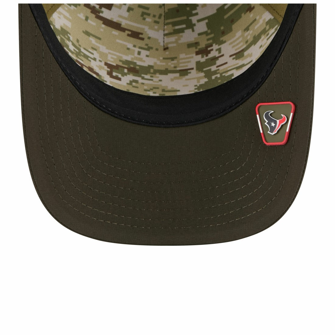 Houston Texans New Era Youth 2025 Salute to Service 9FORTY A-Frame Adjustable Hat - Green/Dark Green Hats