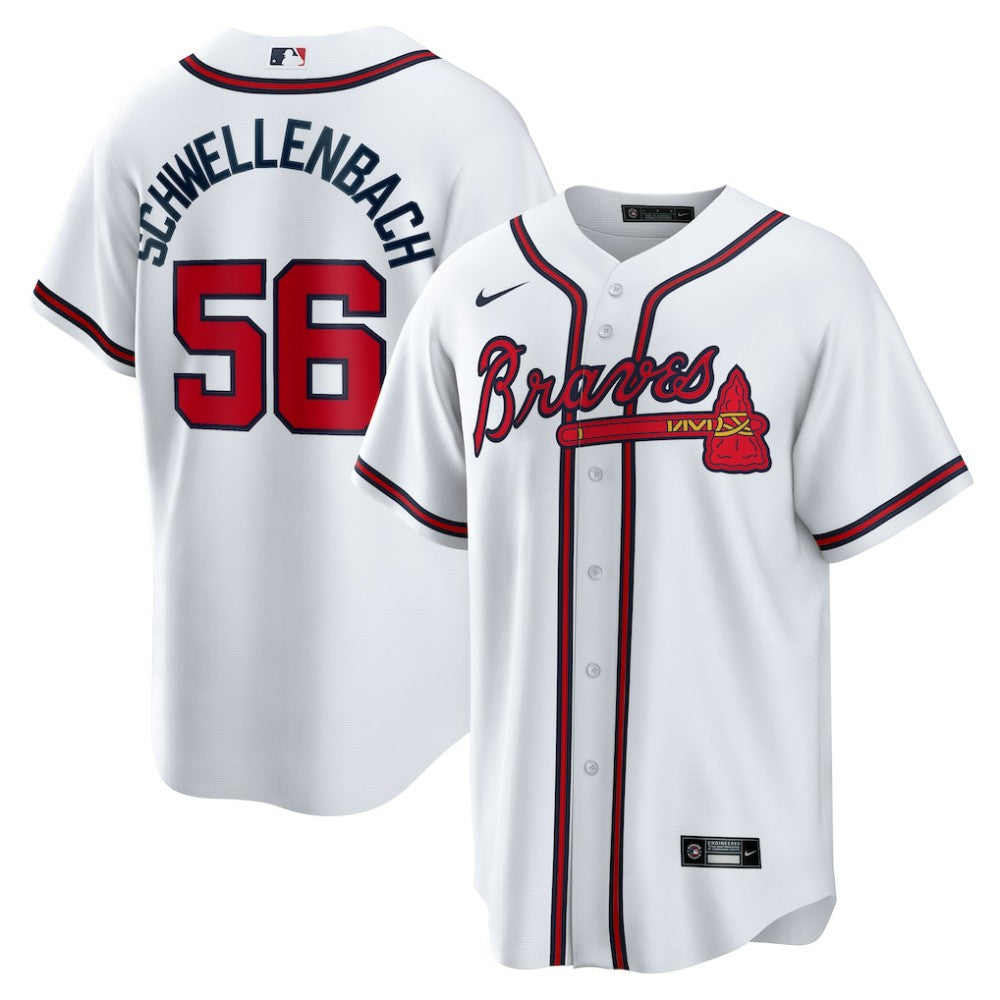 Spencer Schwellenbach Atlanta Braves Nike Home Replica Jersey - White Jerseys