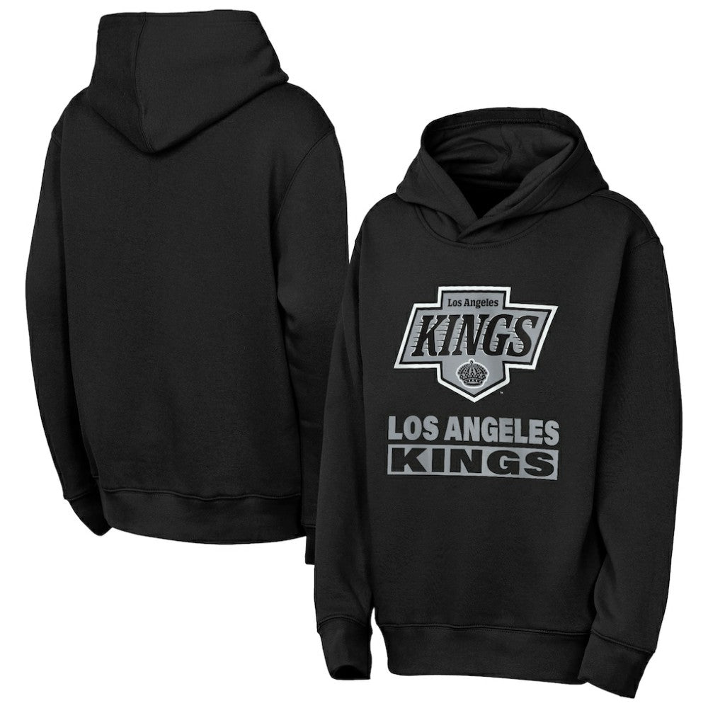 Los Angeles Kings Outerstuff Youth Back to Basics Hoodie - Black | US 202900621
