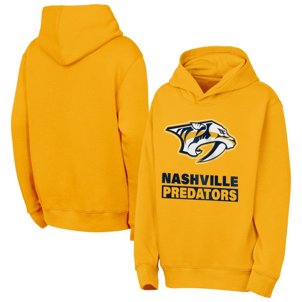 Nashville Predators Outerstuff Youth Back to Basics Hoodie - Gold | US 202900638
