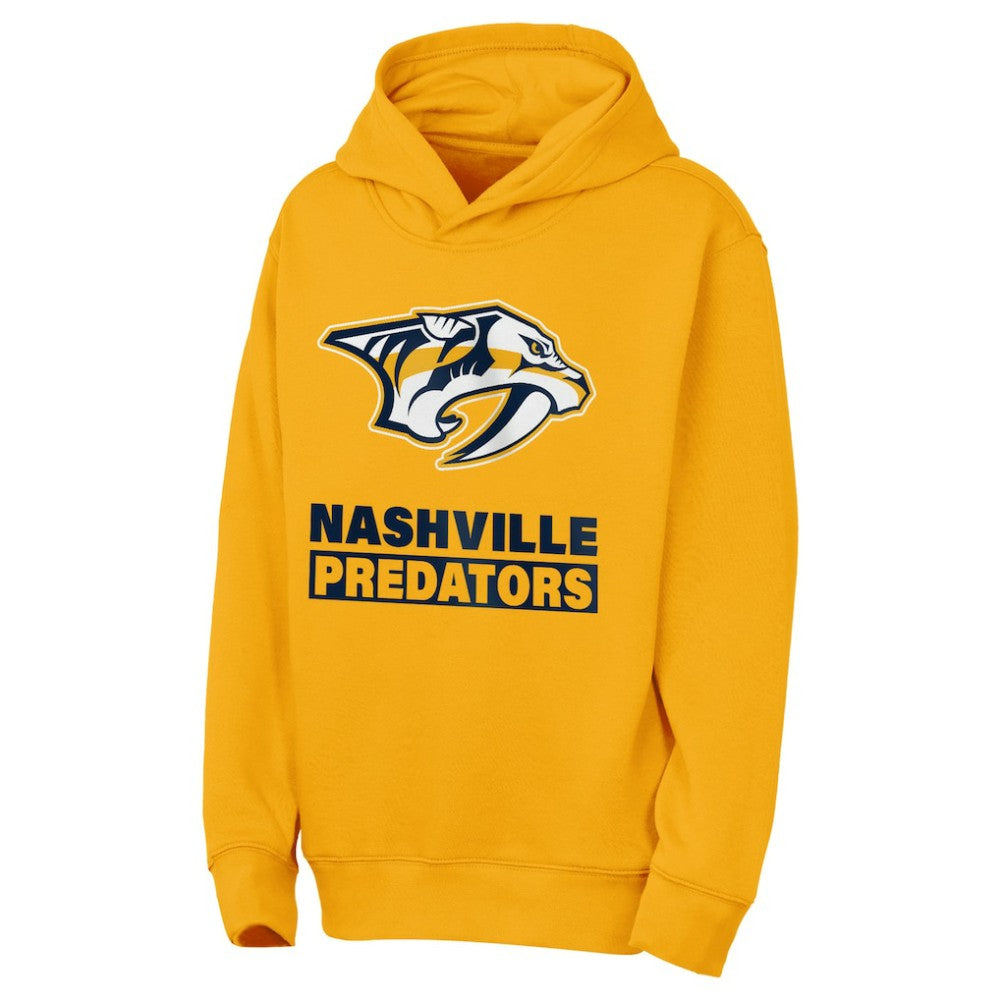 Nashville Predators Outerstuff Youth Back to Basics Hoodie - Gold | US 202900638