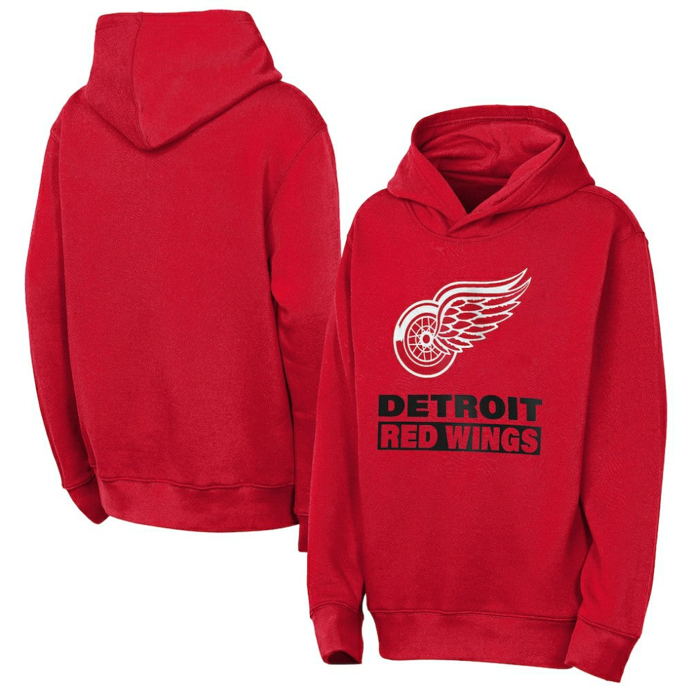 Detroit Red Wings Outerstuff Youth Back to Basics Hoodie - Red | US 202900642