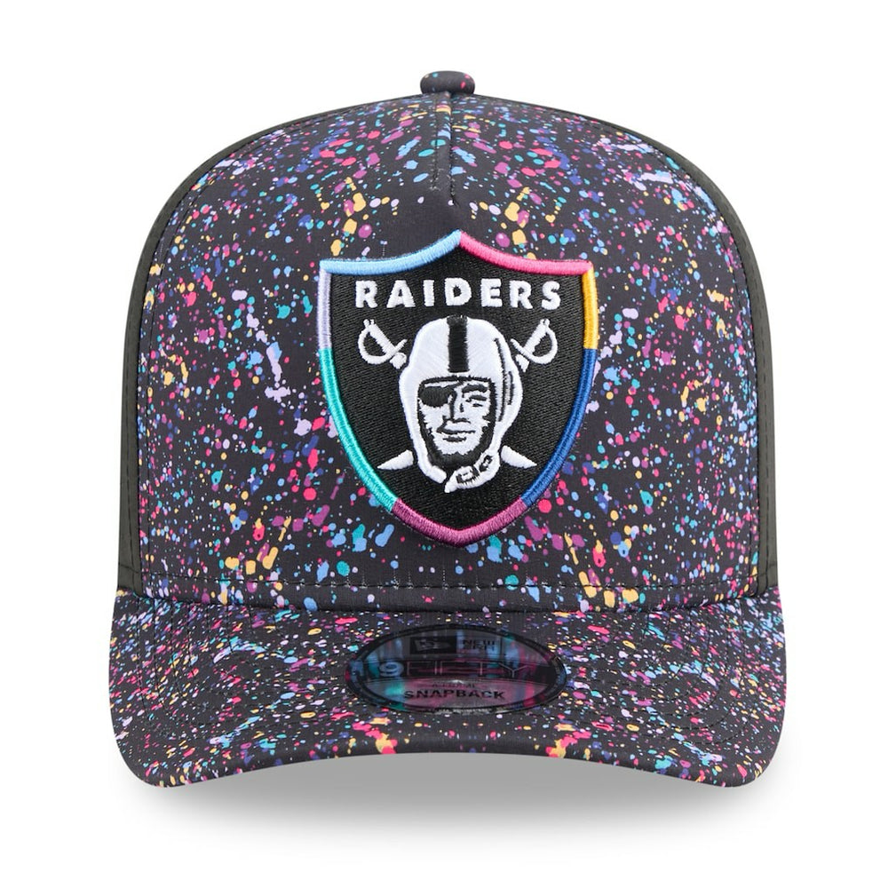 Las Vegas Raiders New Era 2025 NFL Crucial Catch A-Frame 9FIFTY Snapback Hat - Black Hats