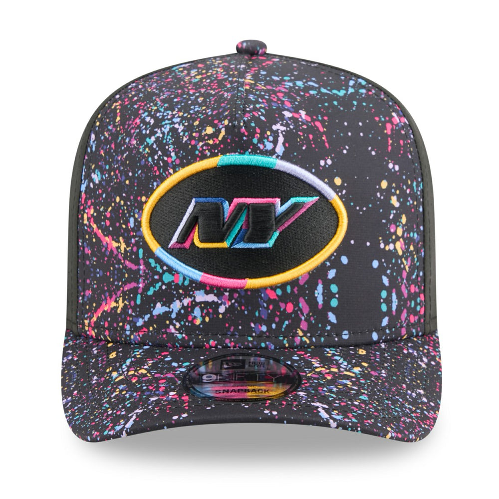 New York Jets New Era 2025 NFL Crucial Catch A-Frame 9FIFTY Snapback Hat - Black Hats