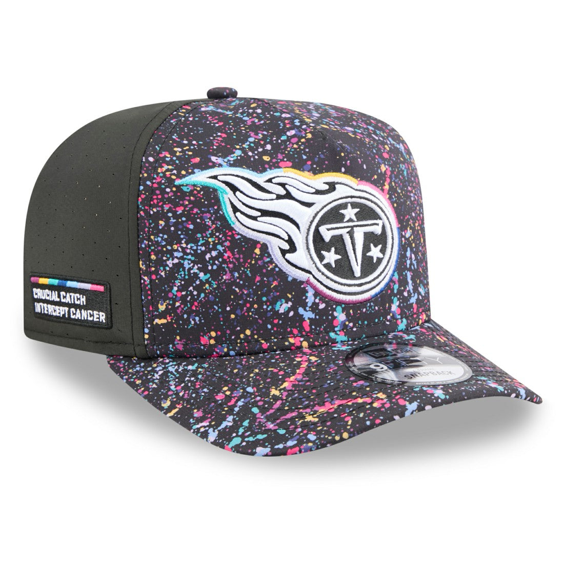 Tennessee Titans New Era 2025 NFL Crucial Catch A-Frame 9FIFTY Snapback Hat - Black Hats