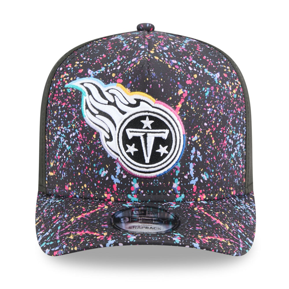 Tennessee Titans New Era 2025 NFL Crucial Catch A-Frame 9FIFTY Snapback Hat - Black Hats