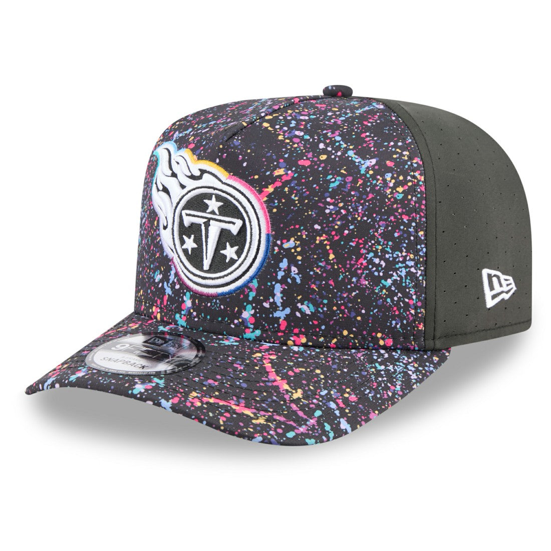 Tennessee Titans New Era 2025 NFL Crucial Catch A-Frame 9FIFTY Snapback Hat - Black Hats