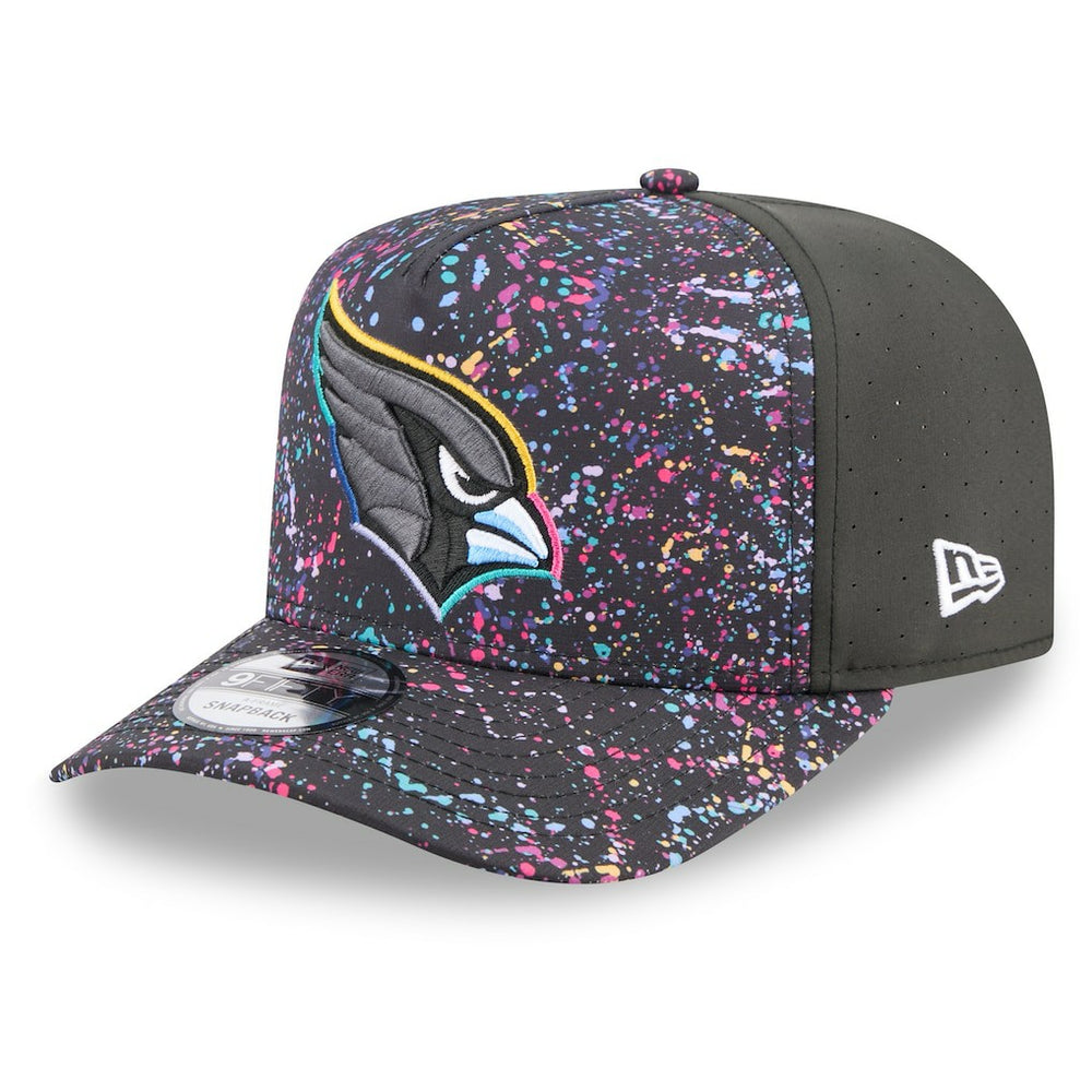 Arizona Cardinals New Era 2025 NFL Crucial Catch A-Frame 9FIFTY Snapback Hat - Black Hats