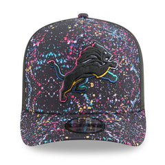 Detroit Lions New Era 2025 NFL Crucial Catch A-Frame 9FIFTY Snapback Hat - Black Hats