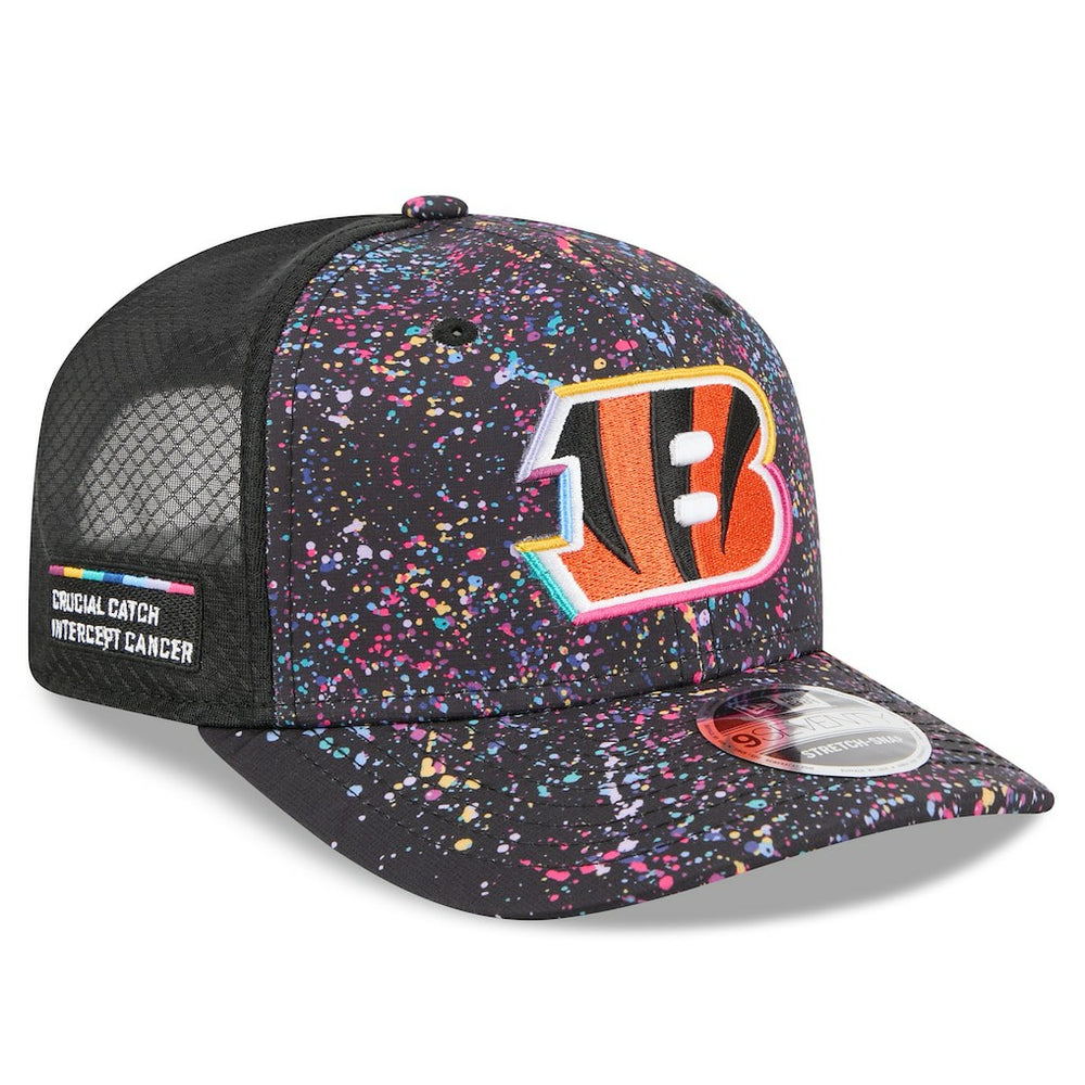 Cincinnati Bengals New Era 2025 NFL Crucial Catch 9SEVENTY Adjustable Hat - Black Hats