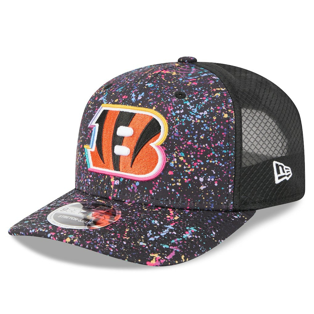 Cincinnati Bengals New Era 2025 NFL Crucial Catch 9SEVENTY Adjustable Hat - Black Hats