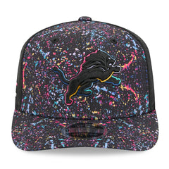 Detroit Lions New Era 2025 NFL Crucial Catch 9SEVENTY Adjustable Hat - Black Hats