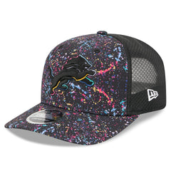 Detroit Lions New Era 2025 NFL Crucial Catch 9SEVENTY Adjustable Hat - Black Hats