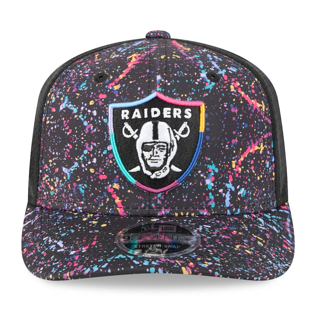Las Vegas Raiders New Era 2025 NFL Crucial Catch 9SEVENTY Adjustable Hat - Black Hats