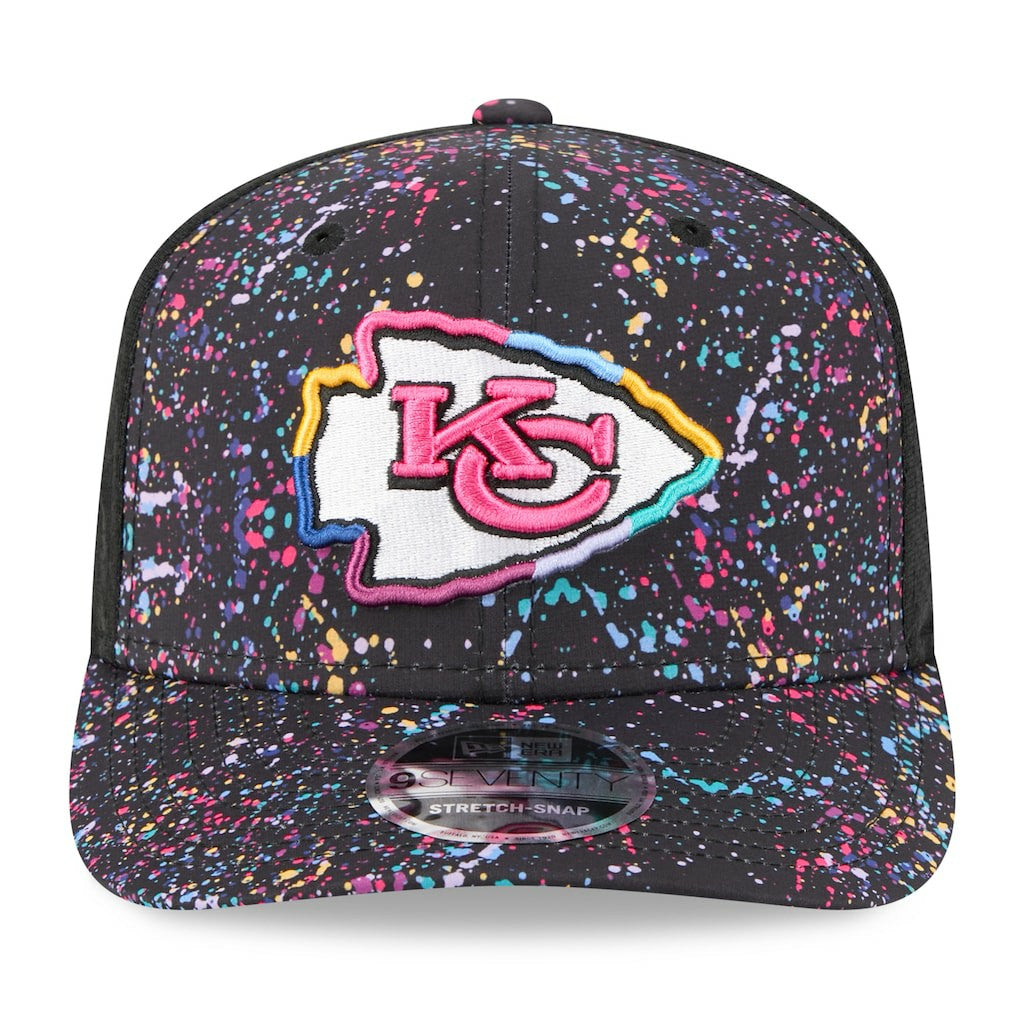 Kansas City Chiefs New Era 2025 NFL Crucial Catch 9SEVENTY Adjustable Hat - Black Hats
