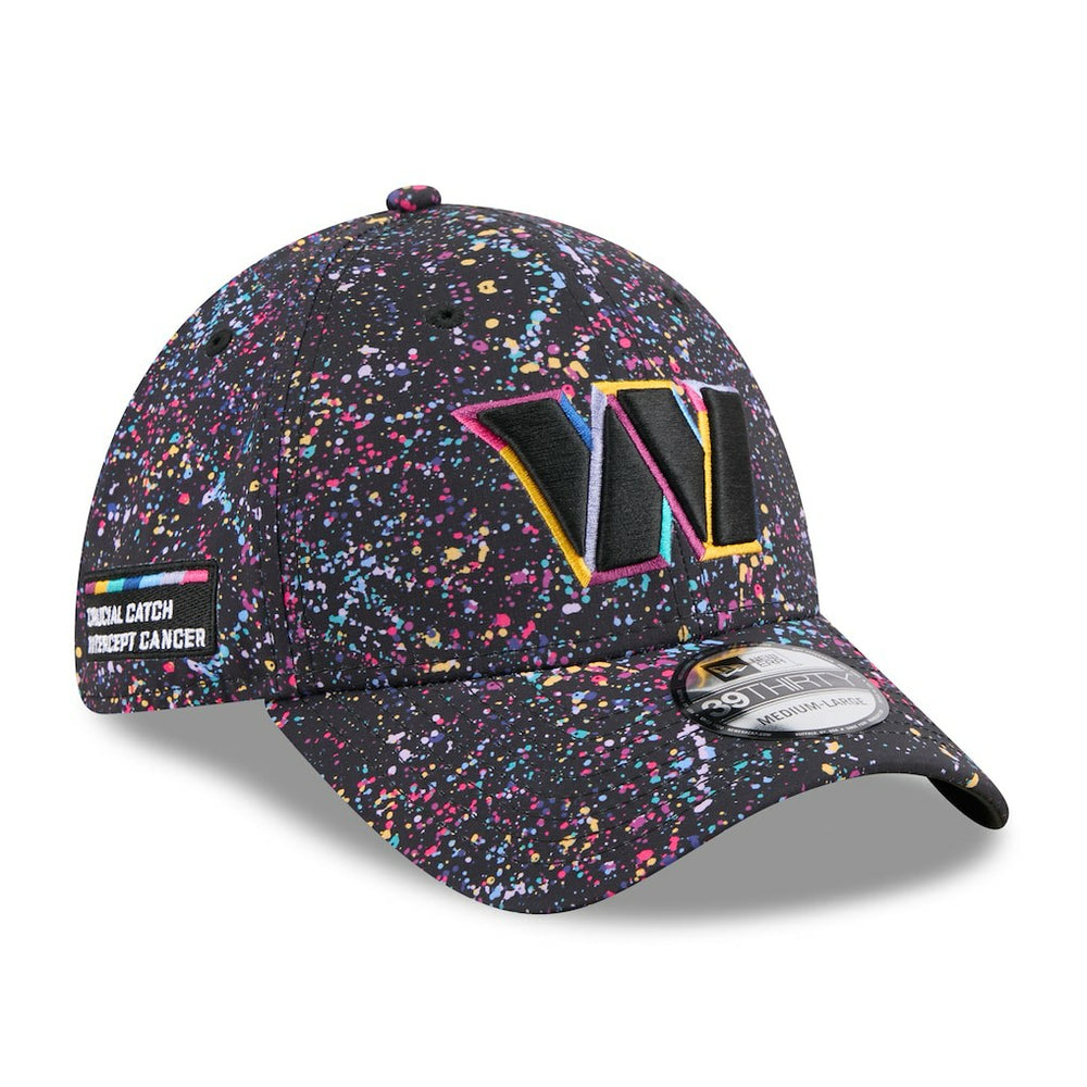 Washington Commanders New Era 2025 NFL Crucial Catch 39THIRTY Flex Hat - Black Hats
